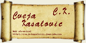 Cveja Kasalović vizit kartica